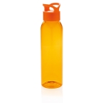 Garrafa de plástico sem BPA anti-vazamentos promocional 650ml Luxe cor cor-de-laranja