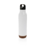 Garrafas reutilizáveis de aço com base de cortiça 600ml Cork Base cor branco