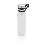 Garrafa térmica com logotipo e pega de silicone 600ml Carry Loop cor branco