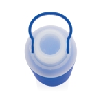 Garrafa com bolsa de silicone personalizável cor azul sexta vista