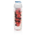 Garrafas com compartimento para fruta ou gelo 500ml Natural Drink cor azul