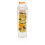 Garrafas com compartimento para fruta ou gelo 500ml Natural Drink cor cor-de-laranja