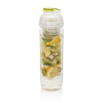 Garrafas com compartimento para fruta ou gelo 500ml Natural Drink cor verde-lima