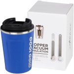 Copos térmicos personalizados de aço duradouros 360ml Avenue Pro cor azul vista impressa logo 2