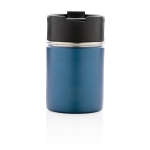 Copos térmicos personalizados com interior de cerâmica 220ml Compact cor azul-escuro quarta vista