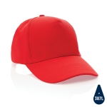 Bonés de algodão reciclado personalizados 280 g/m2 Eco Plus cor vermelho