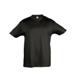 T-shirt para criança, algodão semi-penteado 150 g/m2 SOL'S Regent Kids cor preto terceira vista