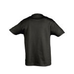 T-shirt para criança, algodão semi-penteado 150 g/m2 SOL'S Regent Kids cor preto vista traseira