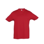 T-shirt para criança, algodão semi-penteado 150 g/m2 SOL'S Regent Kids cor vermelho quinta vista