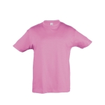 T-shirt para criança, algodão semi-penteado 150 g/m2 SOL'S Regent Kids cor cor-de-rosa