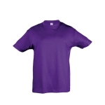 T-shirt para criança, algodão semi-penteado 150 g/m2 SOL'S Regent Kids cor violeta segunda vista