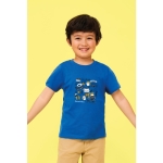 T-shirt para criança, algodão semi-penteado 150 g/m2 SOL'S Regent Kids cor azul real