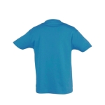 T-shirt para criança, algodão semi-penteado 150 g/m2 SOL'S Regent Kids cor ciano vista traseira