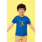 T-shirt para criança, algodão semi-penteado 150 g/m2 SOL'S Regent Kids cor azul-marinho