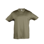 T-shirt para criança, algodão semi-penteado 150 g/m2 SOL'S Regent Kids cor verde militar