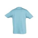 T-shirt para criança, algodão semi-penteado 150 g/m2 SOL'S Regent Kids cor azul-claro vista traseira