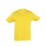 T-shirt para criança, algodão semi-penteado 150 g/m2 SOL'S Regent Kids cor amarelo-escuro