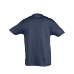 T-shirt para criança, algodão semi-penteado 150 g/m2 SOL'S Regent Kids cor azul ganga vista traseira