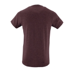 T-shirt com gola redonda para publicidade cor bordeaux vista traseira