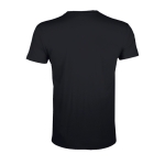 T-shirt com gola redonda para publicidade cor preto vista traseira