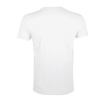 T-shirt com gola redonda para publicidade cor branco vista traseira