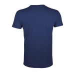 T-shirt com gola redonda para publicidade cor azul-marinho vista traseira