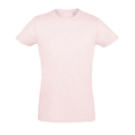 T-shirt com gola redonda para publicidade cor cor-de-rosa claro