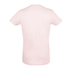 T-shirt com gola redonda para publicidade cor cor-de-rosa claro vista traseira