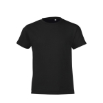 T-shirt barata para crianças em algodão 150 g/m2 SOL'S Regent cor preto terceira vista