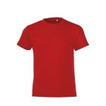 T-shirt barata para crianças em algodão 150 g/m2 SOL'S Regent cor vermelho quinta vista