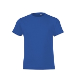 T-shirt barata para crianças em algodão 150 g/m2 SOL'S Regent cor azul real terceira vista