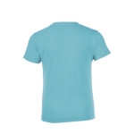 T-shirt barata para crianças em algodão 150 g/m2 SOL'S Regent cor azul-claro vista traseira