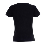 T-shirts para mulher em algodão semi-penteado 150 g/m2 SOL'S Miss cor preto vista traseira