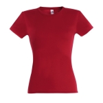 T-shirts para mulher em algodão semi-penteado 150 g/m2 SOL'S Miss cor vermelho quinta vista