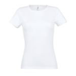 T-shirts para mulher em algodão semi-penteado 150 g/m2 SOL'S Miss cor branco nona vista