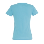 T-shirts para mulher em algodão semi-penteado 150 g/m2 SOL'S Miss cor azul-claro vista traseira