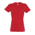 T-shirt para mulher em várias cores, algodão 190 g/m2 SOL'S Imperial cor vermelho quinta vista