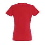 T-shirt para mulher em várias cores, algodão 190 g/m2 SOL'S Imperial cor vermelho vista traseira