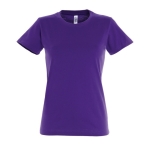 T-shirt para mulher em várias cores, algodão 190 g/m2 SOL'S Imperial cor violeta segunda vista