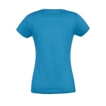 T-shirt para mulher em várias cores, algodão 190 g/m2 SOL'S Imperial cor ciano vista lateral