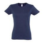 T-shirt para mulher em várias cores, algodão 190 g/m2 SOL'S Imperial cor azul-marinho