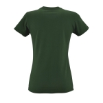 T-shirt para mulher em várias cores, algodão 190 g/m2 SOL'S Imperial cor verde-escuro vista traseira