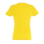 T-shirt para mulher em várias cores, algodão 190 g/m2 SOL'S Imperial cor amarelo-escuro vista traseira