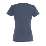 T-shirt para mulher em várias cores, algodão 190 g/m2 SOL'S Imperial cor azul ganga vista traseira