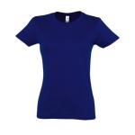 T-shirt para mulher em várias cores, algodão 190 g/m2 SOL'S Imperial cor azul ultramarino