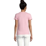 T-shirt para mulher em várias cores, algodão 190 g/m2 SOL'S Imperial cor rosa pastel vista fotografia