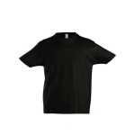 T-shirt infantil em algodão semi-penteado 190 g/m2 SOL'S Imperial cor preto terceira vista