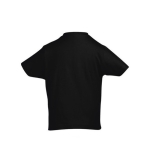 T-shirt infantil em algodão semi-penteado 190 g/m2 SOL'S Imperial cor preto vista traseira