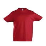 T-shirt infantil em algodão semi-penteado 190 g/m2 SOL'S Imperial cor vermelho quinta vista