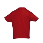 T-shirt infantil em algodão semi-penteado 190 g/m2 SOL'S Imperial cor vermelho vista traseira